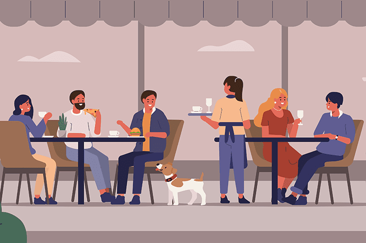 Illustration of a restaurant