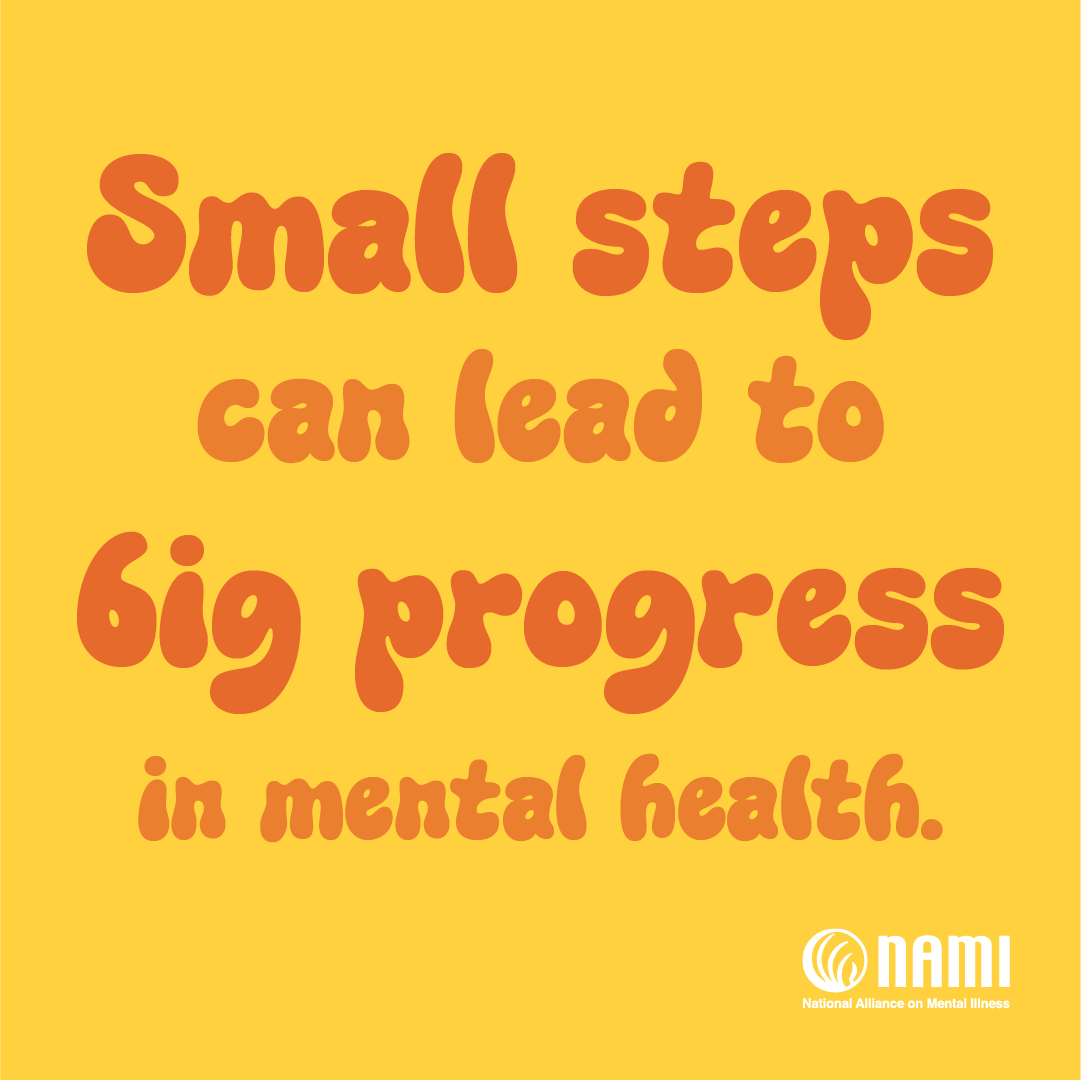 Small steps can lead to big progress in mental health