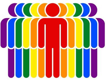 rainbow colored people icon