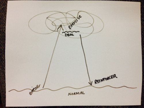 eating disorder sketched diagram from therapist